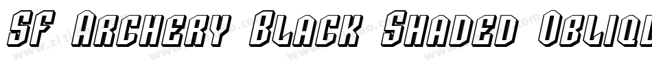 SF Archery Black Shaded Oblique字体转换